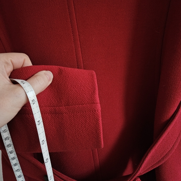 Women's Vintage J. Crew Red Double-Breasted Coat - Picture 9 of 14